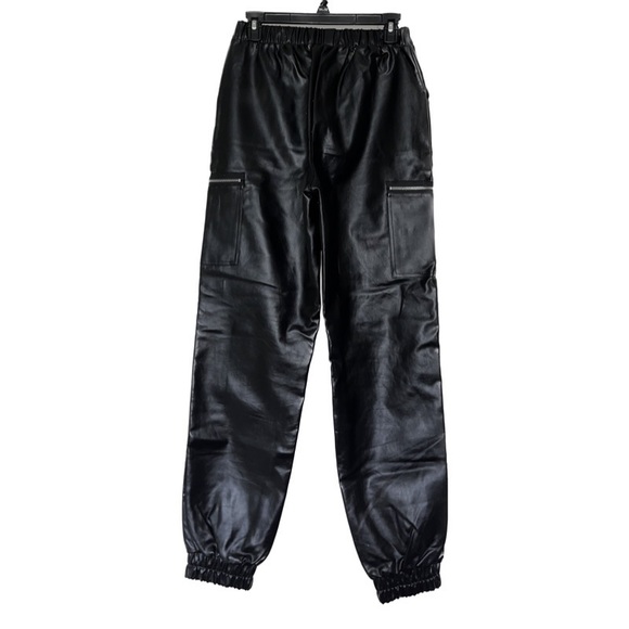 Missguided leather sweat pants size 4 - Picture 2 of 3